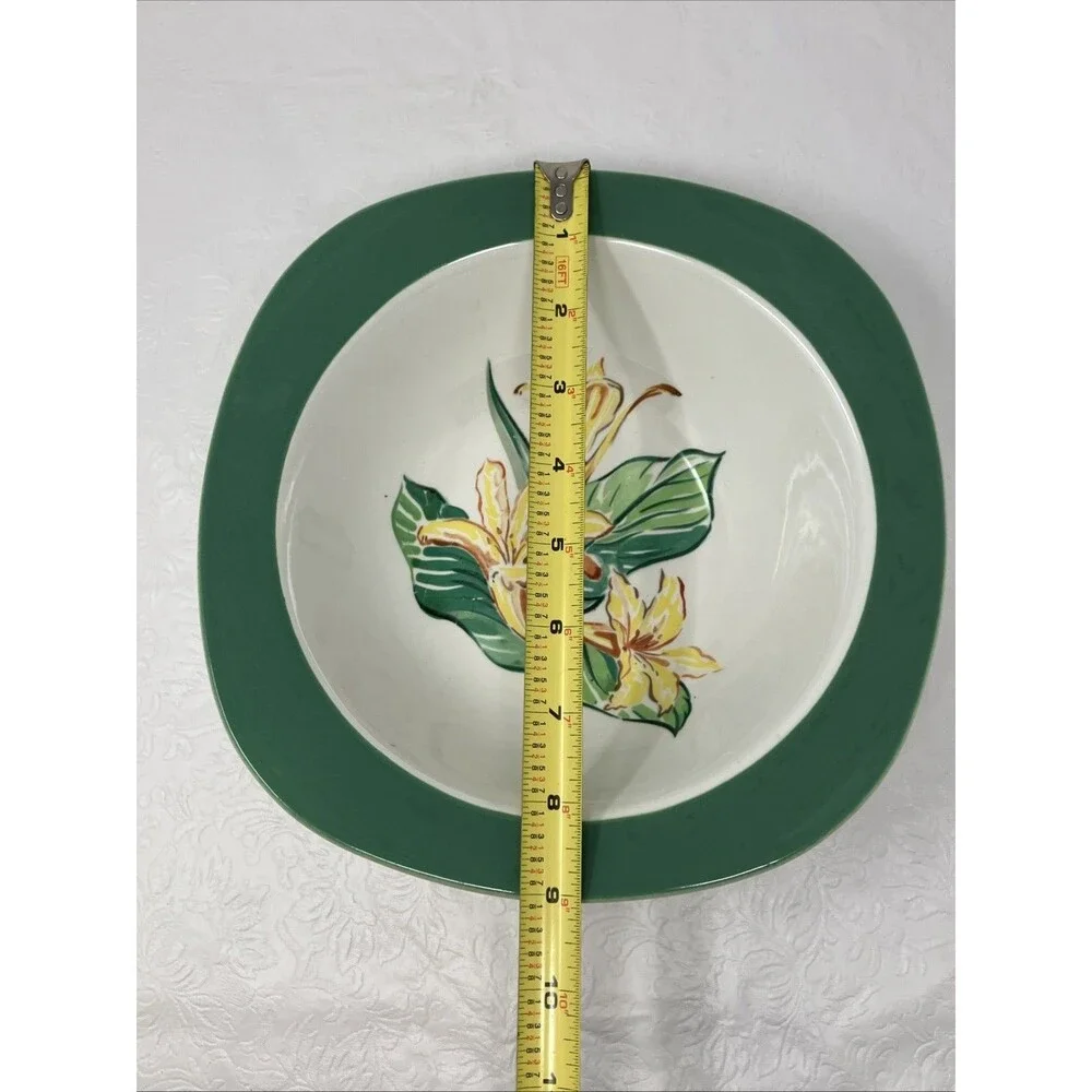 Taylor Smith & Taylor Conversation DAYLILY Round Serving Bowl 9” Rimmed